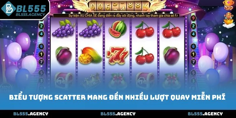 Biểu tượng Scatter mang đến nhiều lượt quay miễn phí 